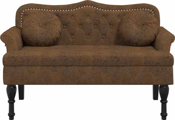 VidaXL Lavice s polštáři 120,5 x 65 x 75 cm samet [372140] Barva: Černá