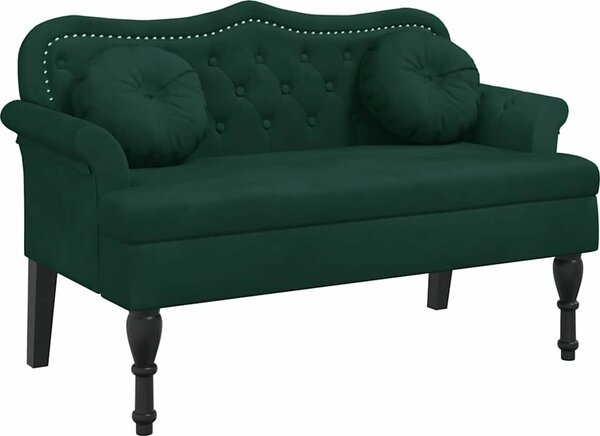 VidaXL Lavice s polštáři 120,5 x 65 x 75 cm samet [372140] Barva: Černá