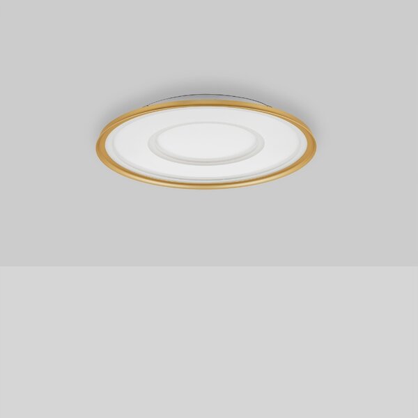 Zlaté kovové stropní LED světlo Nova Luce Figin 60 cm