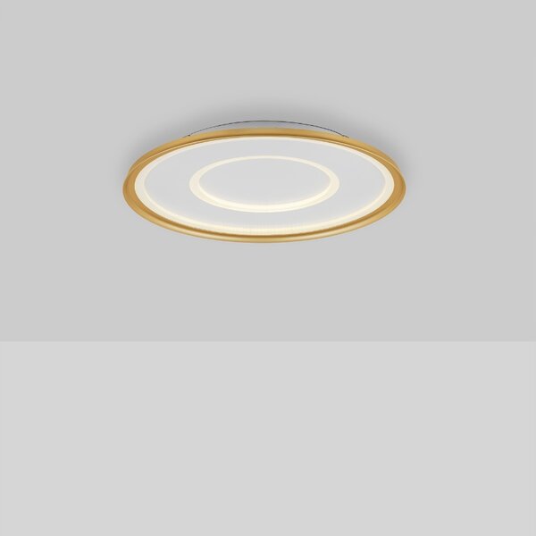 Zlaté kovové stropní LED světlo Nova Luce Figin 60 cm