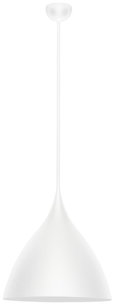 Bílé kovové závěsné světlo Nova Luce Syntopia 46 cm