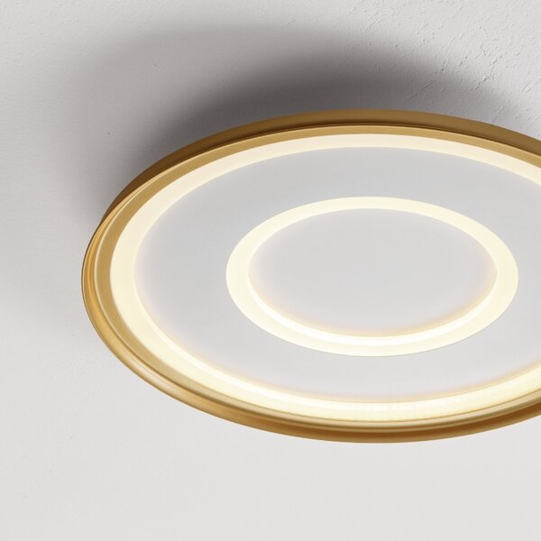 Zlaté kovové stropní LED světlo Nova Luce Figin 50 cm