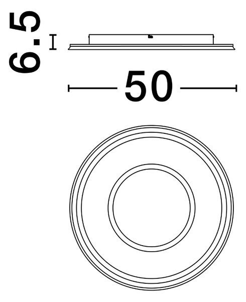Zlaté kovové stropní LED světlo Nova Luce Figin 50 cm