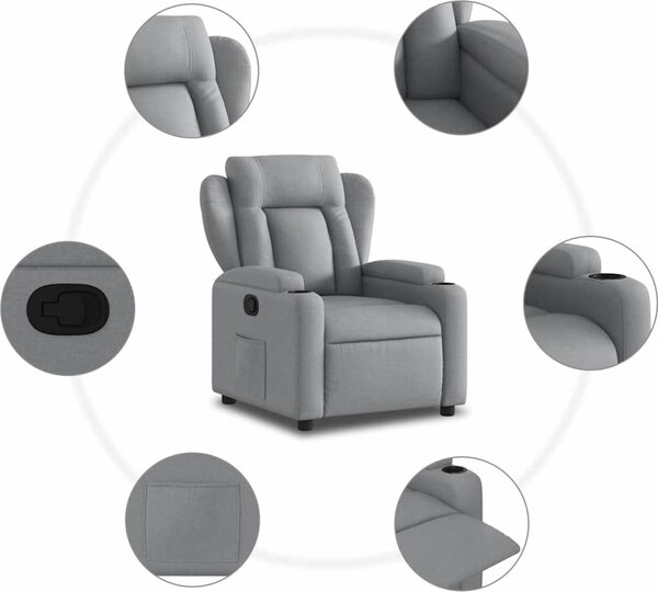 VidaXL Polohovací křeslo textil [372403] Barva: Hnědá