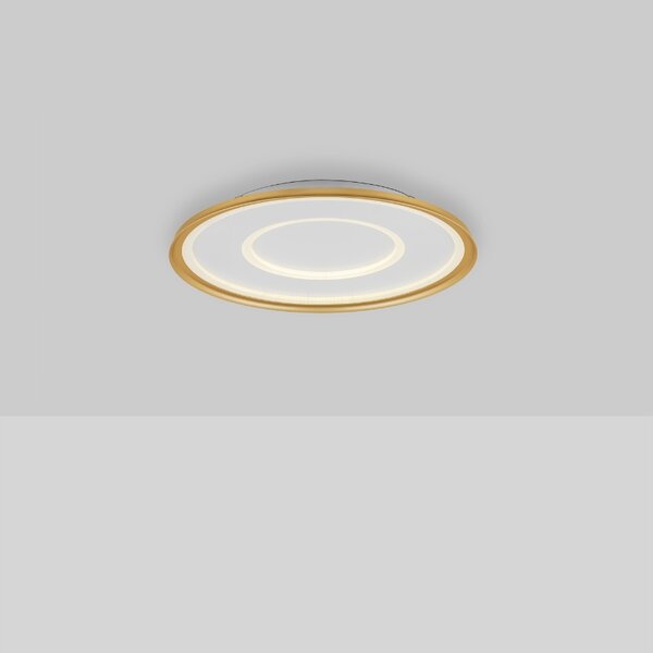 Zlaté kovové stropní LED světlo Nova Luce Figin 50 cm