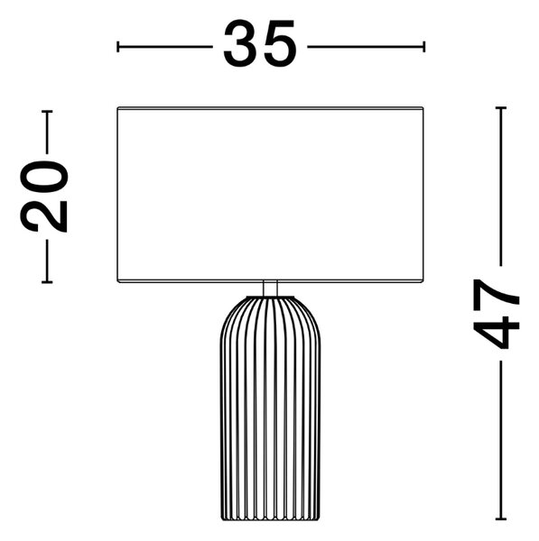 Bílá stolní lampa Nova Luce Ammos
