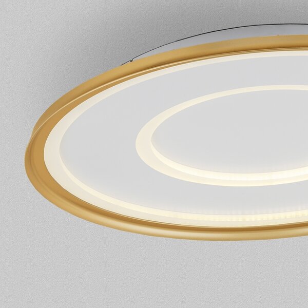 Zlaté kovové stropní LED světlo Nova Luce Figin 60 cm