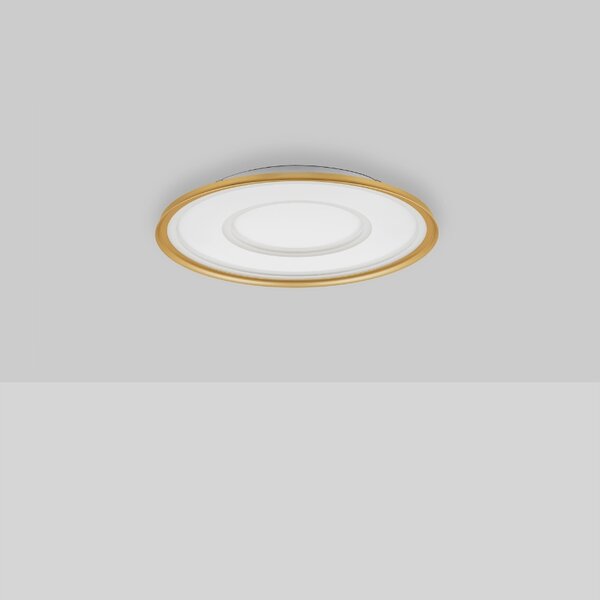 Zlaté kovové stropní LED světlo Nova Luce Figin 50 cm