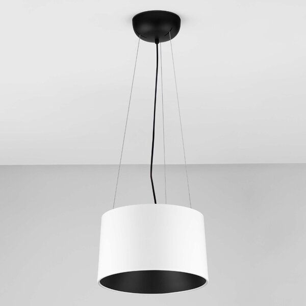Bílo-černé kovové závěsné LED světlo Nova Luce Atil 35 cm