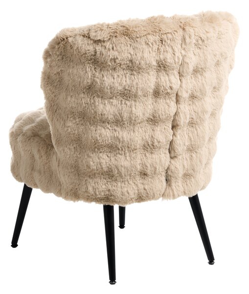 Křeslo VOSS Umělá kožešina Béžová
