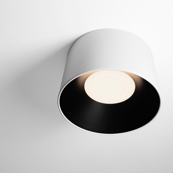 Bílo-černé kovové stropní LED světlo Nova Luce Atil 50 cm