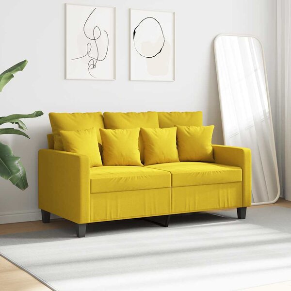 VidaXL 2místná pohovka 120 cm textil [359266] Barva: Světle žlutá