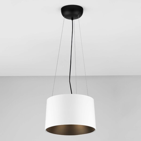 Bílo-černé kovové závěsné LED světlo Nova Luce Atil 35 cm