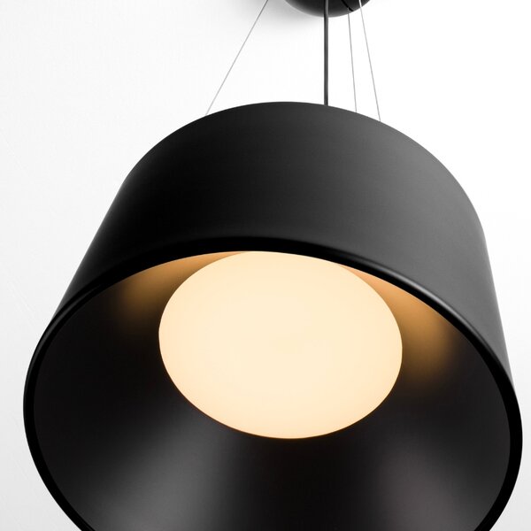 Černé kovové závěsné LED světlo Nova Luce Atil 35 cm