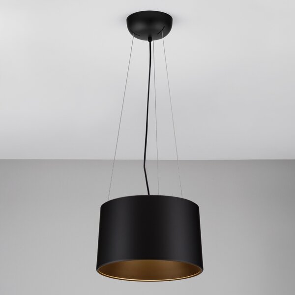 Černé kovové závěsné LED světlo Nova Luce Atil 35 cm