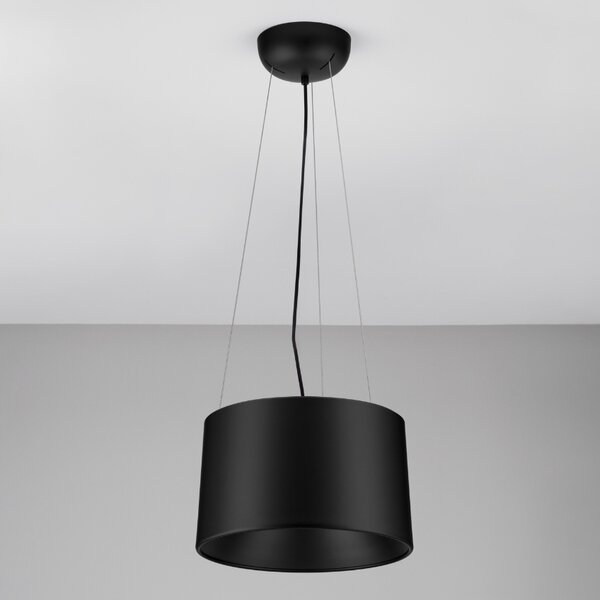 Černé kovové závěsné LED světlo Nova Luce Atil 35 cm