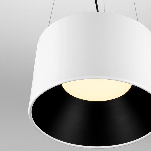 Bílo-černé kovové závěsné LED světlo Nova Luce Atil 35 cm