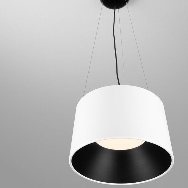 Bílo-černé kovové závěsné LED světlo Nova Luce Atil 35 cm