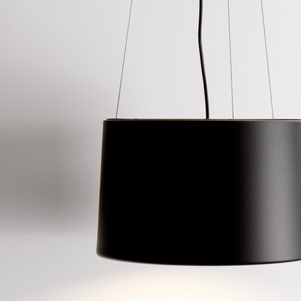 Černé kovové závěsné LED světlo Nova Luce Atil 35 cm