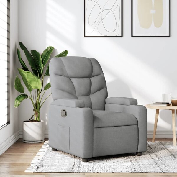 VidaXL Polohovací křeslo textil [372449] Barva: světle šedá