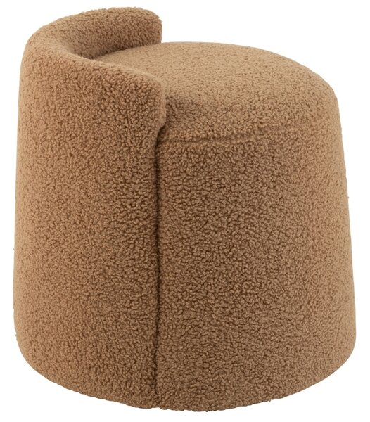 Hnědá bouclé stolička J-line Balio 38 cm