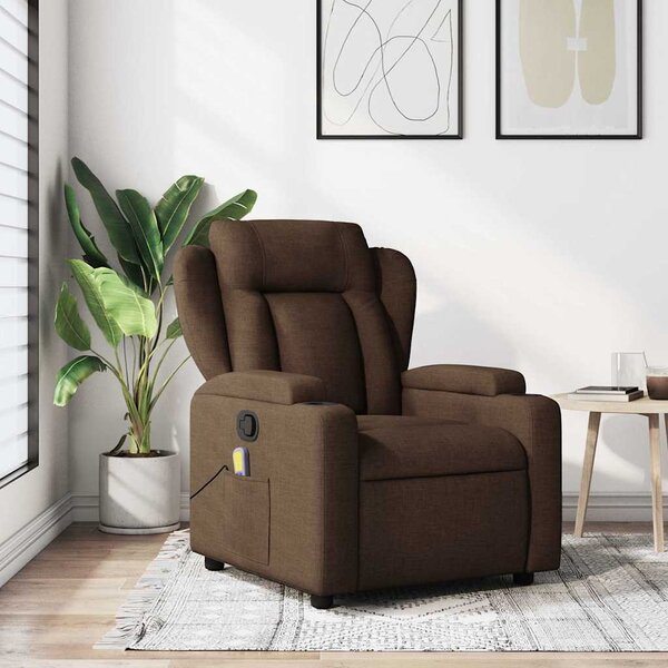 VidaXL Masážní polohovací křeslo textil [372423] Barva: Tmavě šedá