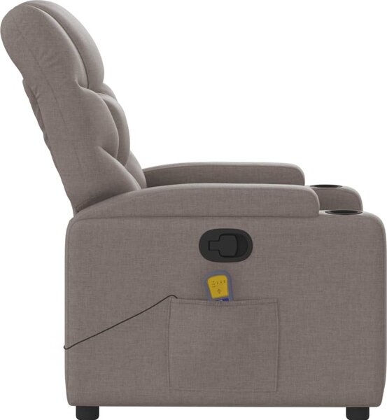 VidaXL Masážní polohovací křeslo textil [372461] Barva: Tmavě šedá