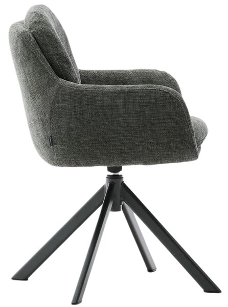 Tmavě zelená otočná židle Kave Home Lexa
