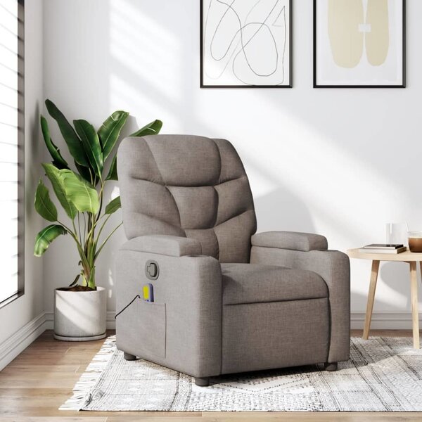 VidaXL Masážní polohovací křeslo textil [372461] Barva: Tmavě šedá