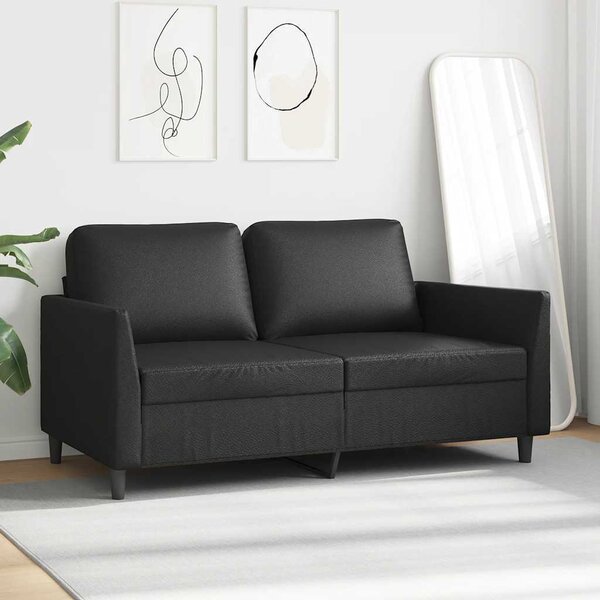 VidaXL 2místná pohovka 140 cm umělá kůže [359337] Barva: Černá