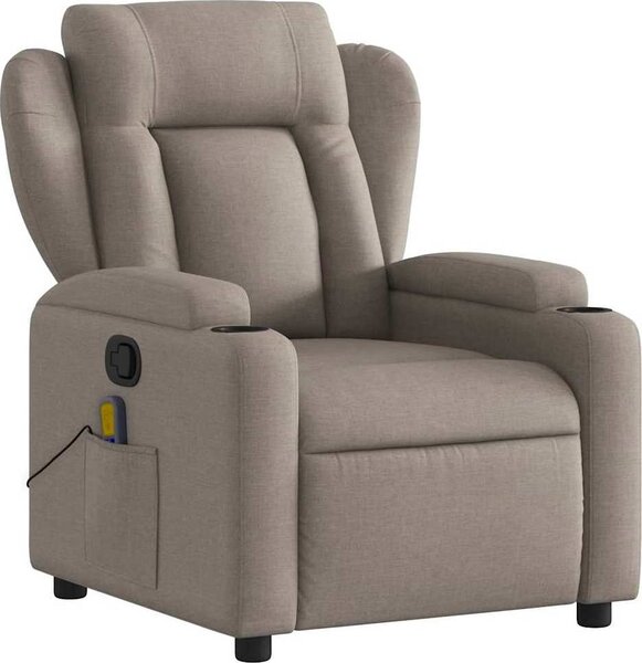 VidaXL Masážní polohovací křeslo textil [372423] Barva: Tmavě šedá
