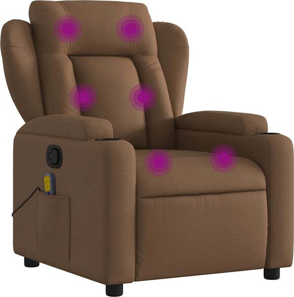 VidaXL Masážní polohovací křeslo textil [372423] Barva: Tmavě šedá