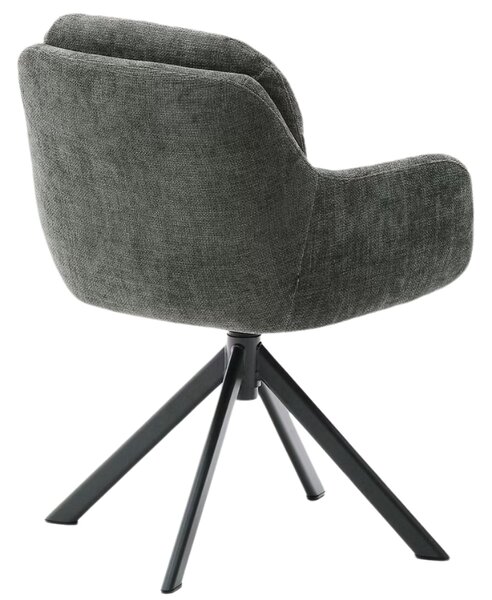 Tmavě zelená otočná židle Kave Home Lexa