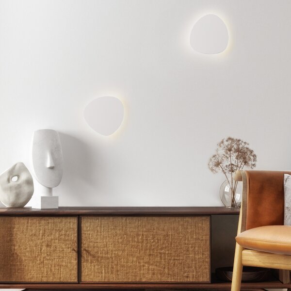 Bílé kovové nástěnné LED světlo Nova Luce Atena 15,3 cm