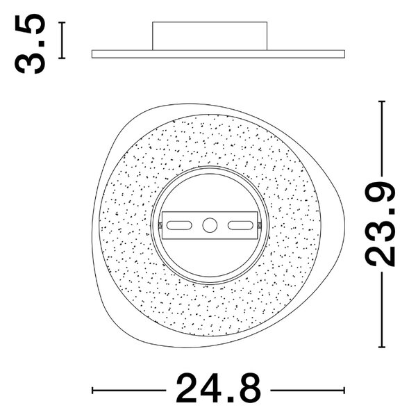 Bílé kovové nástěnné LED světlo Nova Luce Atena 24,8 cm