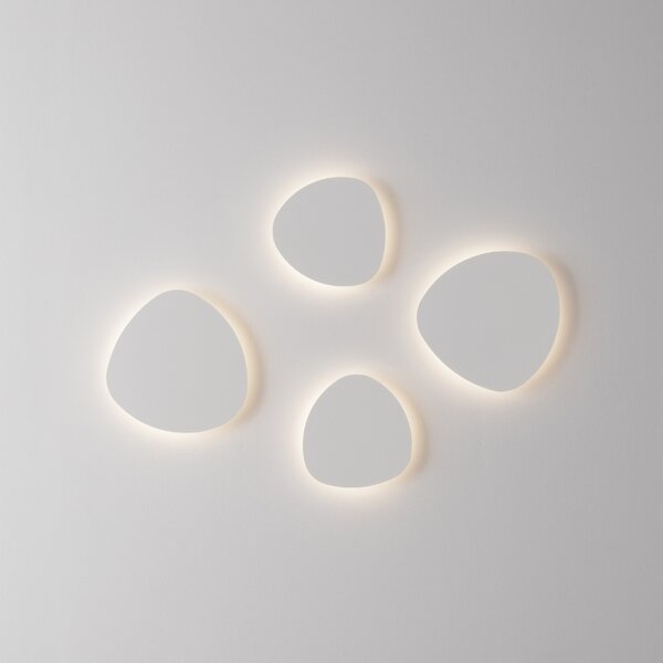 Bílé kovové nástěnné LED světlo Nova Luce Atena 15,3 cm