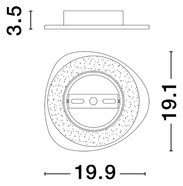 Bílé kovové nástěnné LED světlo Nova Luce Atena 19,9 cm