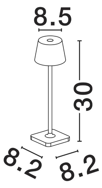 Bílá kovová nabíjecí stolní LED lampa Nova Luce Deck
