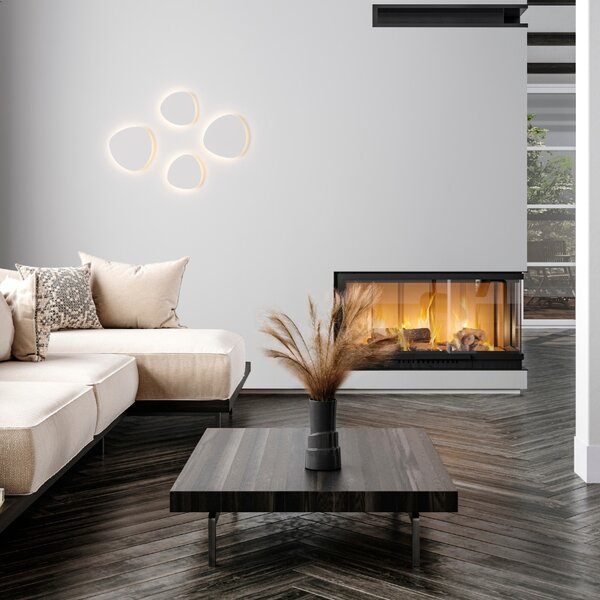 Bílé kovové nástěnné LED světlo Nova Luce Atena 24,8 cm