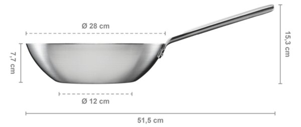 Ocelová pánev Wok Norden 28 cm