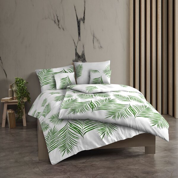 Kvalitex Bavlněné povlečení renforcé Tropical bílé 1x 140/200, 1x 70/90cm
