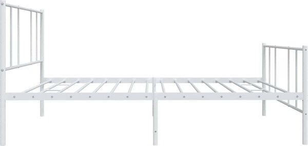VidaXL Kovový rám postele s hlavovým a nožním čelem 80 x 200 cm [352489] Barva: Bílá