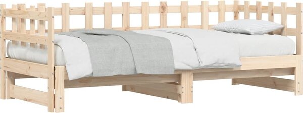 VidaXL Výsuvná postel 2x (90 x 200) cm masivní borovice [840390] Barva: Přírodní