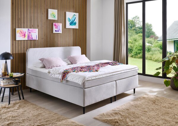 POSTEL BOXSPRING, 140/200 cm, světle šedá Boxxx - Jednolůžkové postele, Online Only