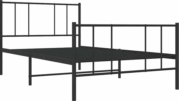 VidaXL Kovový rám postele s hlavovým a nožním čelem 80 x 200 cm [352489] Barva: Bílá