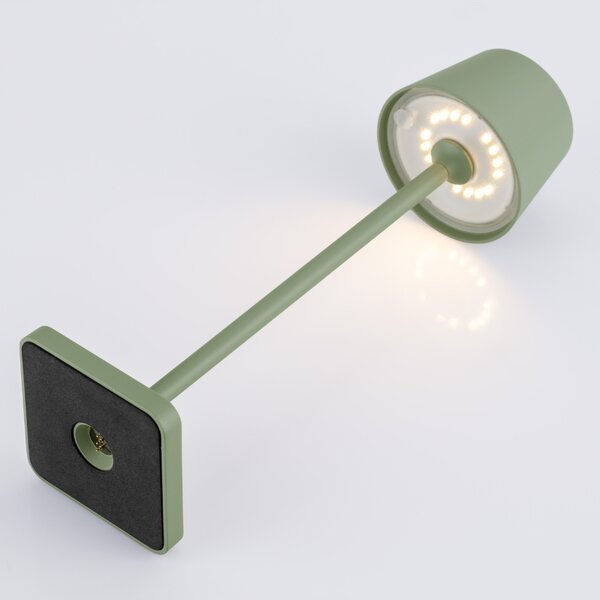 Zelená kovová nabíjecí stolní LED lampa Nova Luce Deck
