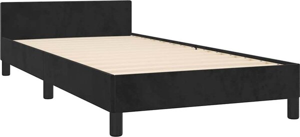 VidaXL Rám postele s čelem 90x200 cm samet [3125795] Barva: Tmavě zelená