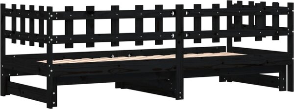 VidaXL Výsuvná postel 2x (90 x 200) cm masivní borovice [840390] Barva: Přírodní
