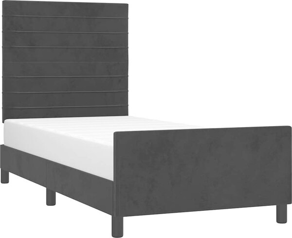 VidaXL Rám postele s čelem 90x200 cm samet [3125795] Barva: Tmavě zelená