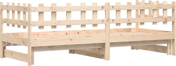 VidaXL Výsuvná postel 2x (90 x 200) cm masivní borovice [840390] Barva: Přírodní
